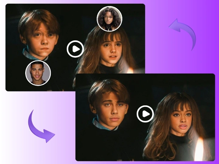 Video Multi-Face Swap for Team, Cast, or Movie Scenes